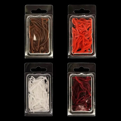 طُعم صناعي ناعم أحمر برائحة سمكية واقعية من BURLE، يحاكي ديدان الأرض الحمراء، طُعم صيد اصطناعي