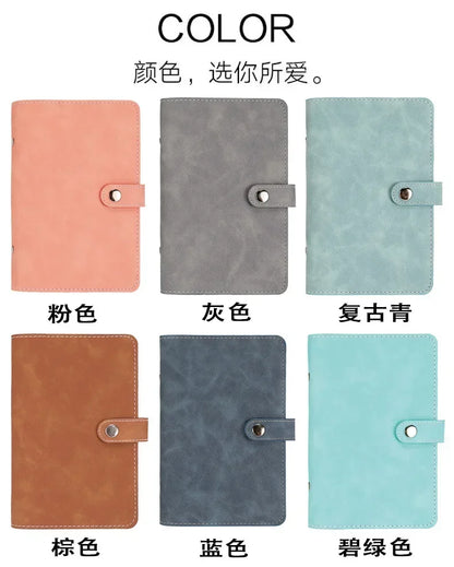 A6 Budget Binder Planner Notebook Cover PU Loose-leaf Handbook 6 Holes Binder Diary Agenda Paper Cover School Stationery