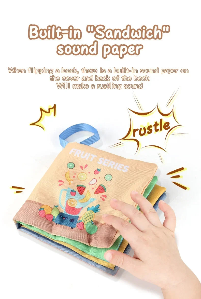 Cloth Book for Early Education Toys 4-page 8-sided English Palm Book Books for Kids Manga Book English for Child Kids