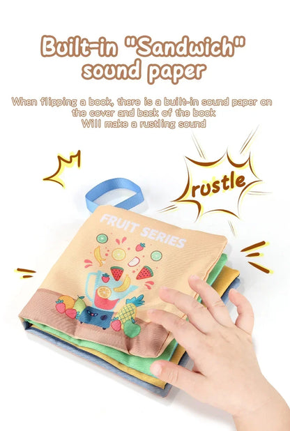 Cloth Book for Early Education Toys 4-page 8-sided English Palm Book Books for Kids Manga Book English for Child Kids