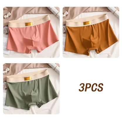 3pcs Men Underwear Cotton BoxerShorts Hombre Panties Man Breathable Underpants Sexy Sports Comfort Male Boxers Large Size L-6XL