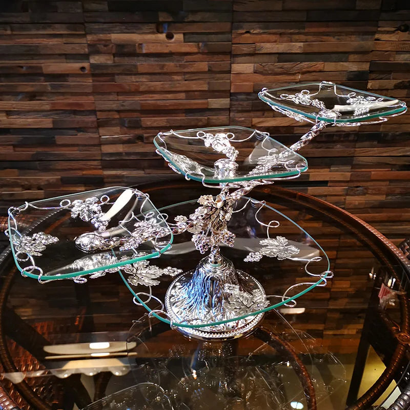 Kitchen Unique Plates Organizer Elegant Multifunctional Advanced Plates Pretty Luxury Charolas Decorativas Room Decoration