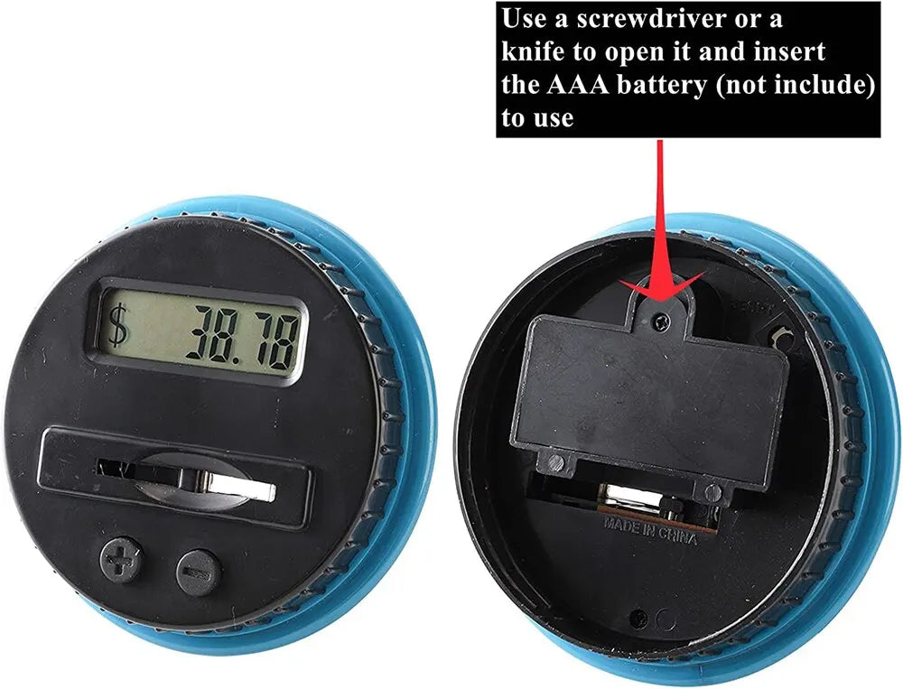 New Electronic Piggy Bank Counter Coin Digital LCD Counting Coin Money Saving Box Jar Coins Storage Box For USD EURO Money Gifts