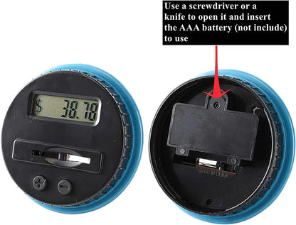 New Electronic Piggy Bank Counter Coin Digital LCD Counting Coin Money Saving Box Jar Coins Storage Box For USD EURO Money Gifts