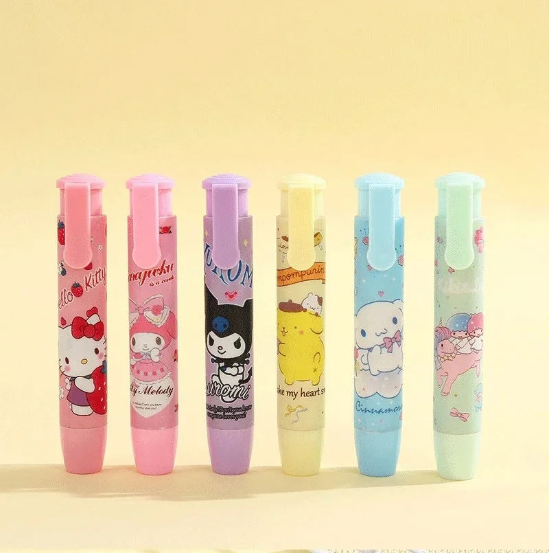 Creative Press Eraser Anime Kuromi Melody Cinnamoroll Cartoon Kawaii Stationery Gift Office School Supplies