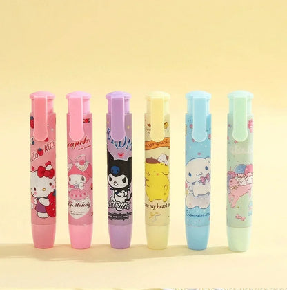 Creative Press Eraser Anime Kuromi Melody Cinnamoroll Cartoon Kawaii Stationery Gift Office School Supplies