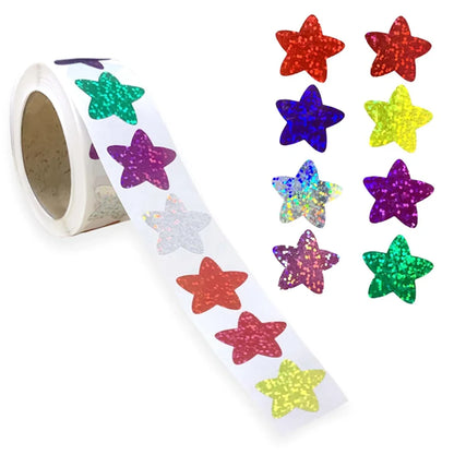 500pcs Holographic Venus Sticker for Children's Reward Laser Stickers Wall Crafts Classroom School Supplies