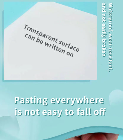 50 Sheets PET Transparent Sticky Notes Perspective Waterproof Clear Fluorescence Memo Pad Stationery School Office Supplies