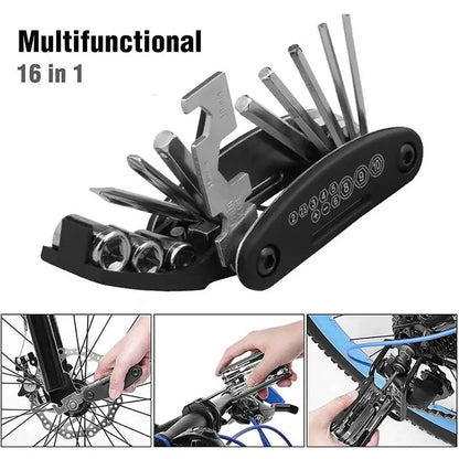 16 in 1 Mountain Bike Portable Socket Multipurpose Wrench Bicycle Multi Tool Screwdriver Motorcycle Bicycle Repair Tools
