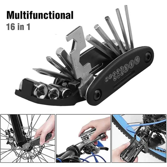 16 in 1 Mountain Bike Portable Socket Multipurpose Wrench Bicycle Multi Tool Screwdriver Motorcycle Bicycle Repair Tools