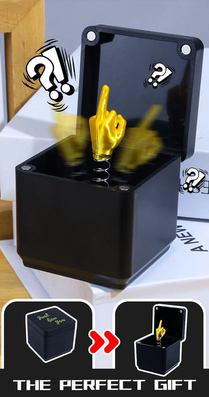 Christmas Interesting Prank Gift Middle Finger in Box Christmas Box Funny Creative Gifts Office Desk Decoration Home Decoration