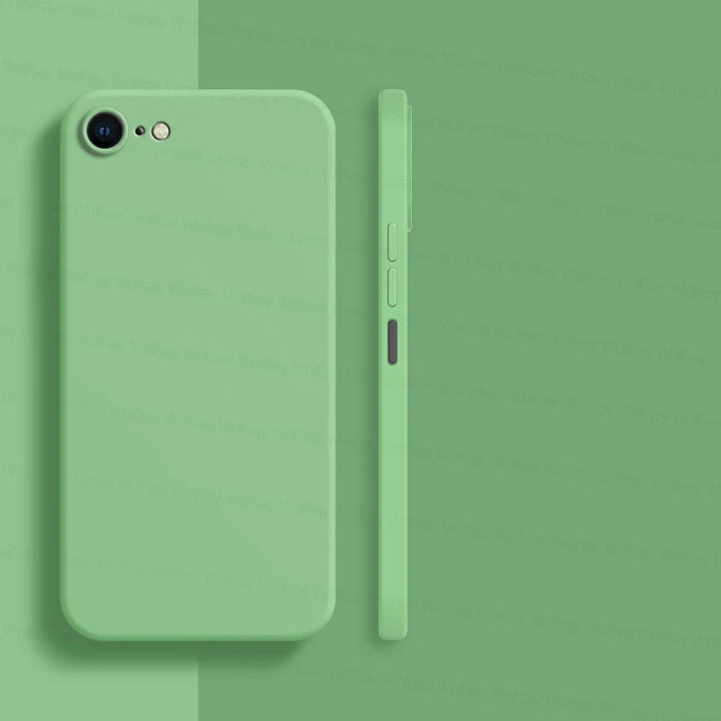 For iPhone 8 Case For iPhone SE 2022 2020 7 8 Plus Cover Case Luxury Shockproof Soft TPU Liquid Silicone Phone Back Cover Case