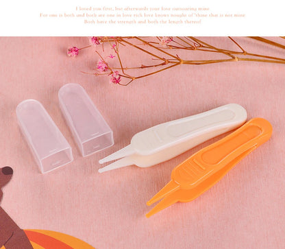 Cavity Care Ear Nose Navel Clean Baby Dig Booger Clip InfantsTools Kids Safety Tweezers Cleaning Forceps Toddler Nasal