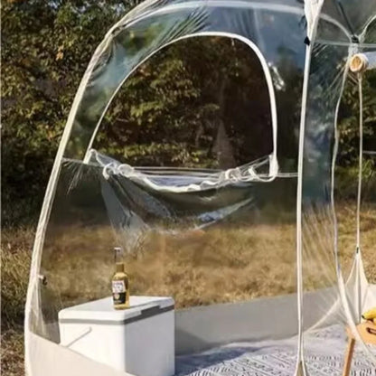 Outdoor Transparent Panoramic Tent Creative Windproof Courtyard Dinner Dome Camping Tents Family Travel Parties Equipment