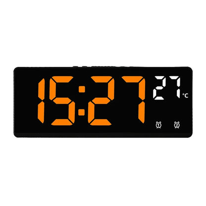 Digital Alarm Clock Travel Clock with Temperature Table Clock Large Display for Bedroom Office Kitchen Home Decoration