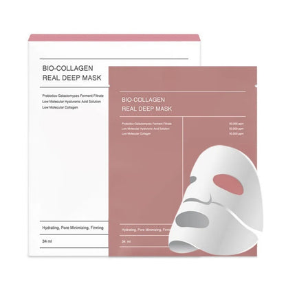 1/4/10PCs Bio Collagen Face Mask Shrink Pores Deep Hydrating Overnight Mask Moisturizing Refreshing Brightening Face Skin Care