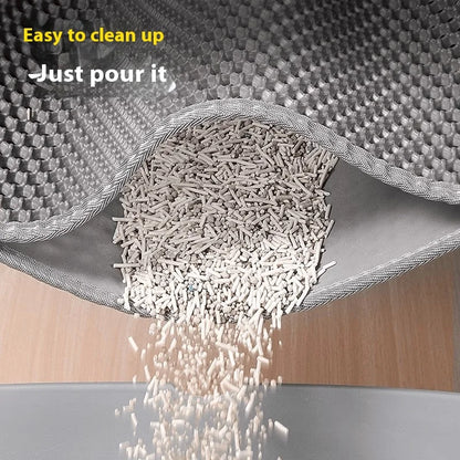 Extra Large Cat Litter Mat Heavy Duty Waterproof 2 Layer Non Slip Washable Pet Floor Protector Litter Box Sand Stopper