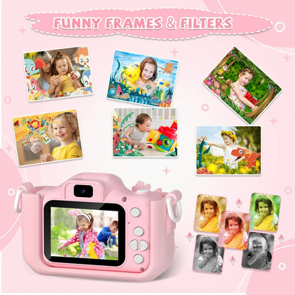 Summer Children Camera 1080P HD Toddler Digital Video Camera 2.0-inch Kids Camera with Silicone Cases Toys for Christmas Gifts