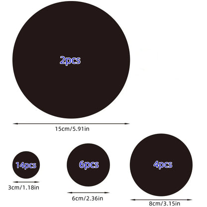 26pcs Round Acrylic Mirror Stickers - Self-Adhesive Removable Bathroom/Kitchen Wall Decor, Shatterproof Tile Art for Ceramic