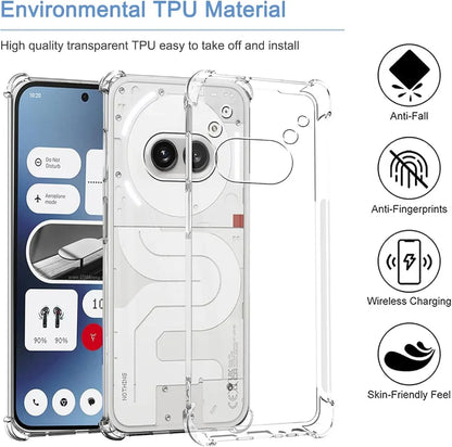 Transparent TPU Case for Nothing Phone 2a Plus Nothing Phone 3A Pro Protective Cover Four Corners Shockproof Bumper Coque Fundas