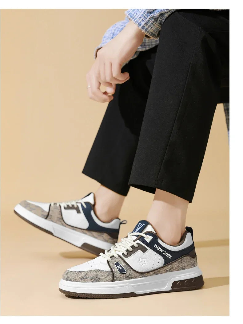 Men's Shoes, Spring 2025 New Printed German Training Board Shoes, Versatile, Niche, High-end, Sports and Leisure Shoes