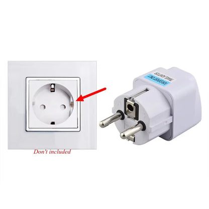 1PC Universal US UK AU To EU Plug USA To Euro Europe Travel Wall AC Power Charger Outlet Adapter Converter 2 Round Pin Socket