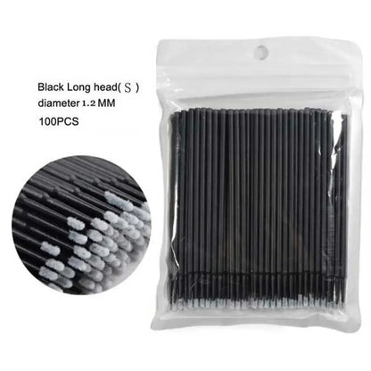 Crystal Disposable Eyelash Brushes Swab Microbrushes Eyelash Extension Tools Individual Eyelashes Removing Tools Applicators