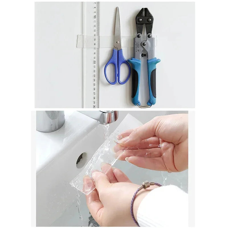 Nano Tape Transparent Double Sided Tape Waterproof Wall Stickers Reusable Heat Resistant Bathroom Home Decoration Tapes