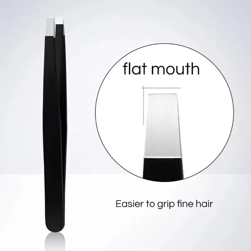 Stainless Steel Eyebrow Tweezers - Precision Hair Removal And Shaping Tool for Women and Men -  Durable And Comfortable Grip