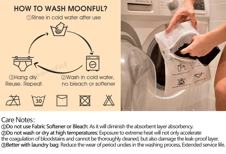 Seamless Period Underwear Girls High Waist Menstruation Panties Women's Menstrual Panties Ladies Menstrual Underwear Leak Proof