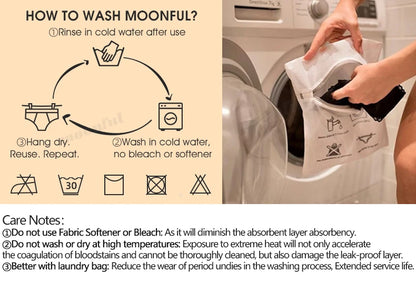 Seamless Period Underwear Girls High Waist Menstruation Panties Women's Menstrual Panties Ladies Menstrual Underwear Leak Proof