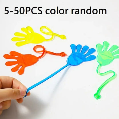 Funny Sticky Hands Toy 5-50 Pcs Elastic Slap Palm Squishy Kids Party Favors Novelty Gift Supplies for Children