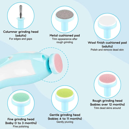 Baby Electric Nail Trimmer Kid Nail Polisher Tool Baby Care Multifunctional Fingernail Cutter Trimmer Infant Manicure Set