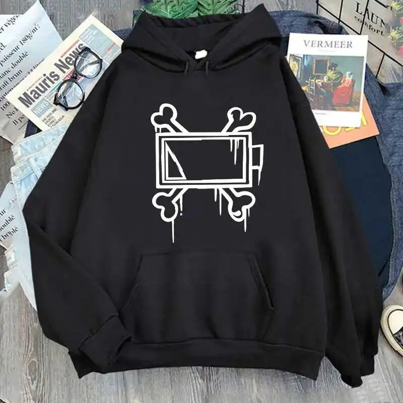New men's and women's autumn and winter fleece hoodie  Murder Drones print foreign trade leisure sports hoodie trendy men's Y2K
