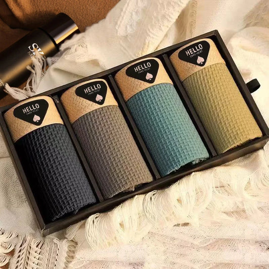 1pcs Men's Boxer Shorts Ice Silk Underwear Plus Size Underpants Breathable Sexy Slim Panties Air-conditioned Lingerie Wholesale