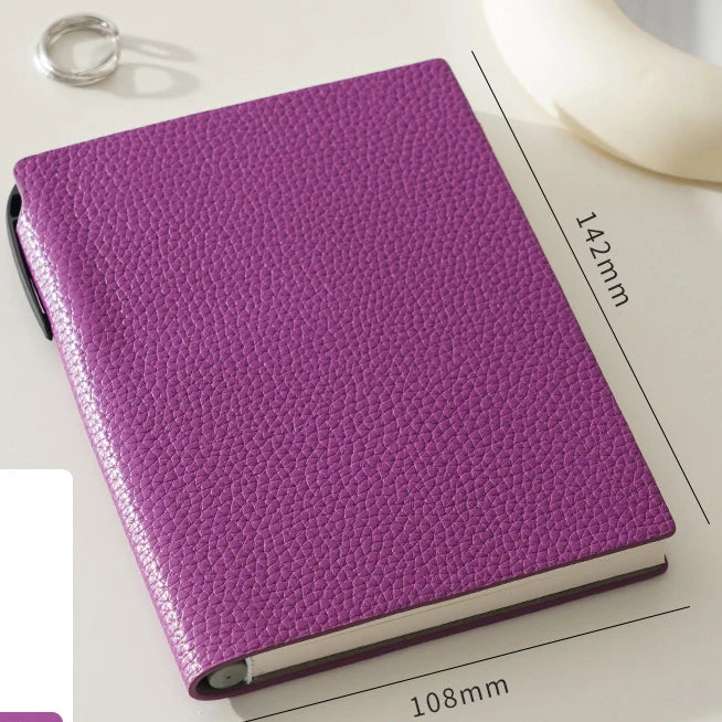 Business Office Custom Letters Notebook A6 School Student Leather Fashion Diary Books Portable Luxury Note Book Engraving Gift