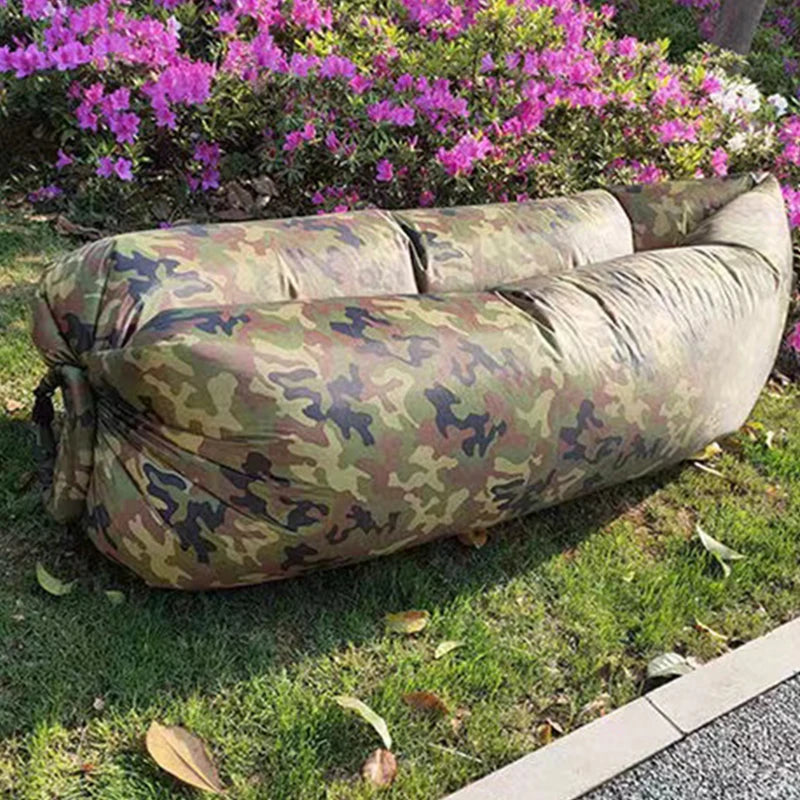 Camping Hiking Portable Foldable Inflatable Sleeping Mat Camping Single Air Mat Camping Travel Mattress Garden Beach Air Mat