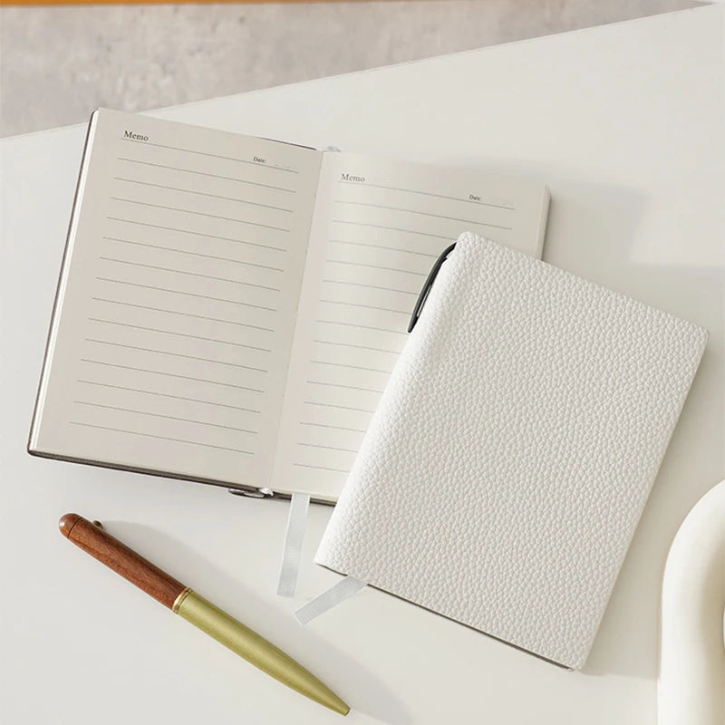 Business Office Custom Letters Notebook A6 School Student Leather Fashion Diary Books Portable Luxury Note Book Engraving Gift