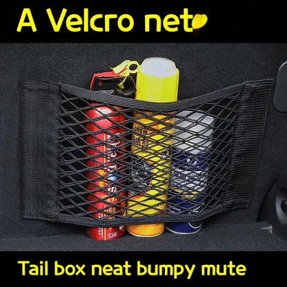 Luggage Storages Car Trunk Storage Bag Double Stretch Velcro Car Storage Net Bag Mesh Storages Net Bag Car Net