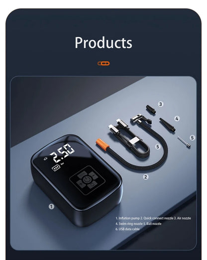 LEIBOO  Wired/Wireless Electric Air Pump Car Air Compressor Tire Inflator Pump for Motorcycle Bicycle Boat AUTO Tyre Balls