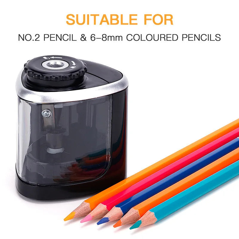 Portable Pencil Sharpener Electric Manual 2 in 1 Automatic Pencil Sharpener Kids Adults Auto Pencil Sharpener Stationery