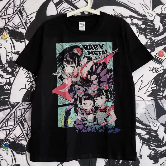 Babymetal Graphic Rock Band Tee 0365 Edition Unisex Y2K Short Sleeve Top