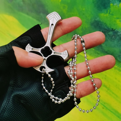 Cross Necklace For Men Self Defense Keychain Accessories With Beads Chain Pendants EDC Multi Tools Fashion Jewelry Cool Gadgets