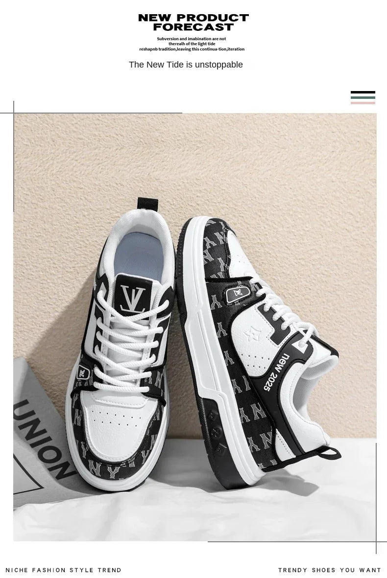 Men's Shoes, Spring 2025 New Printed German Training Board Shoes, Versatile, Niche, High-end, Sports and Leisure Shoes