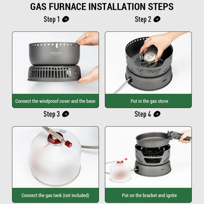 Camping Cookware Portable Camping Stove Outdoor Cooking Set for Backpacking Hiking Picnic BBQ