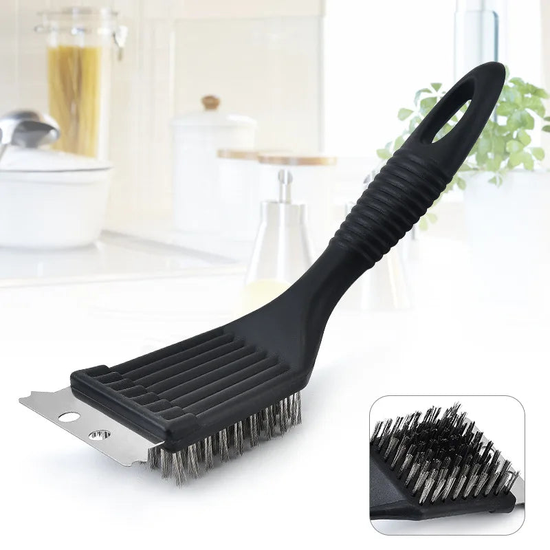 Barbecue Brush Multifunctional Barbecue Cleaning Brush BBQ Stainless Steel Barbecue Wire Oven and Grill Cleaning Brush