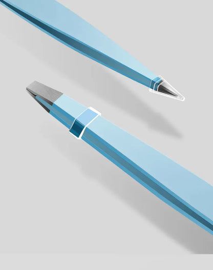 HUAZDS Eyebrow Tweezer Colorful Hair Beauty Fine Hairs Puller Stainless Steel Slanted Eye Brow Clips Removal Makeup Tools