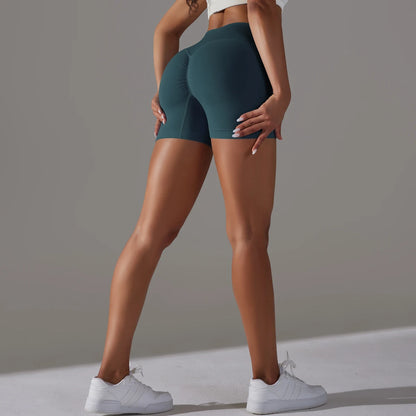 Seamless Sports Shorts Cross High Waist Fitness Leggings Shorts Gym Scrunch Butt Shorts Women Squats Running Workout Shorts