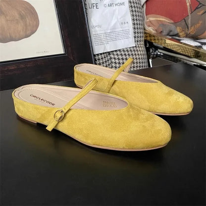 Woman Shoes ‌Summer New Women's Slippers Outdoor Casual Low Heel Slides with Buckle Slippers Women Daily Wear Closed Toe Sandals