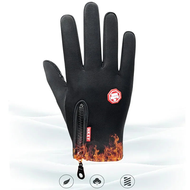 Ski Gloves Grab Velvet Touch Screen Gloves Autumn and Winter Warm Plus Velvet Cold Proof Waterproof Outdoor Riding Model